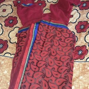 saree with blouse